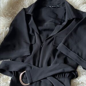 Zara Jumpsuit With Rose Gold Belt